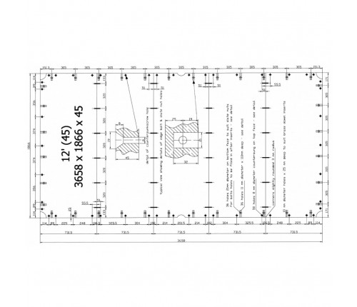 Плита для бильярдных столов Rasson Original Premium Slate 12фт h45мм 5шт.