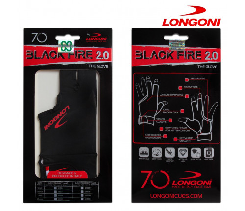 Перчатка Longoni Black Fire 2.0 правая M