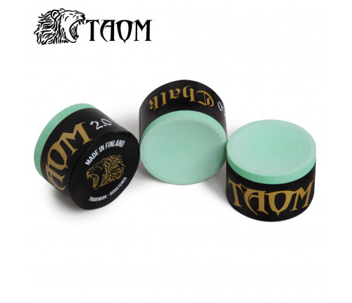 Мел Taom Chalk Snooker 2.0 Green в индивидуальной упаковке 1шт.