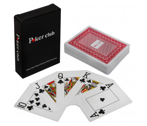 Карты игральные покерные Poker Club красная рубашка