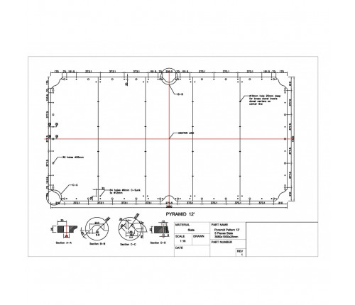 Плита для бильярдных столов Rasson Original Premium Slate 12фт h25мм 5шт.