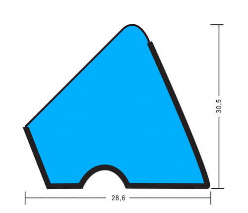 Резина для бортов Longoni Blue Professional Pyramid U-118 180см 12фт 6шт.