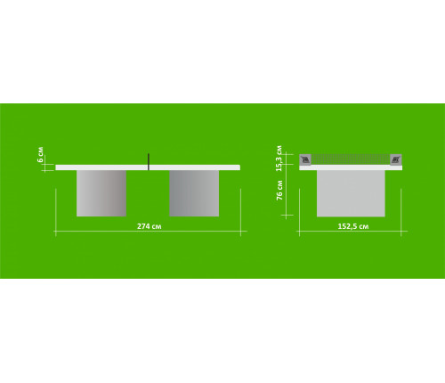 Теннисный стол City Power Outdoor - антивандальный теннисный стол для открытых площадок